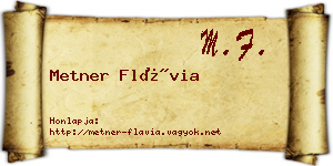Metner Flávia névjegykártya